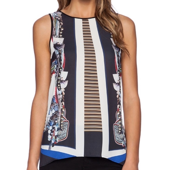 Clover Canyon Sleeveless Print Top Small - Picture 2 of 7